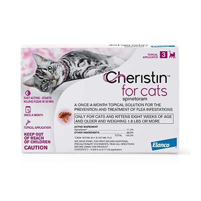 Cheristin Flea Control for Cats 3pk Click for larger image