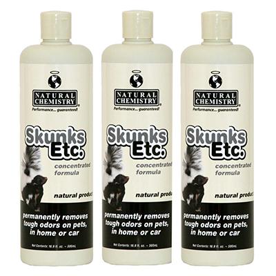 Natural Chemistry Skunks Etc. Odor Remover 16.9oz (1L) 3pk Click for larger image Natural Chemistry Skunks Etc. Odor Remover 16.9oz (1L) 3pk Click for larger image