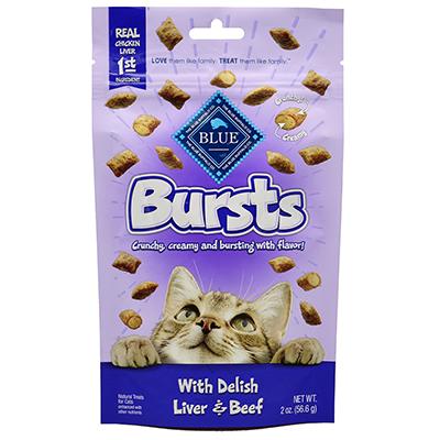 Blue Bursts Chicken and Liver Bite-Sized Cat Treats 2oz Click for larger image