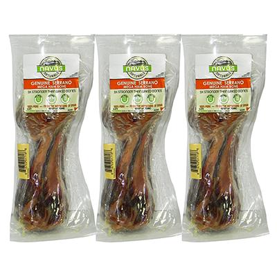 Navus Naturals Spanish Serrano Ham Bone for Dogs 3 Pack Click for larger image Navus Naturals Spanish Serrano Ham Bone for Dogs 3 Pack Click for larger image