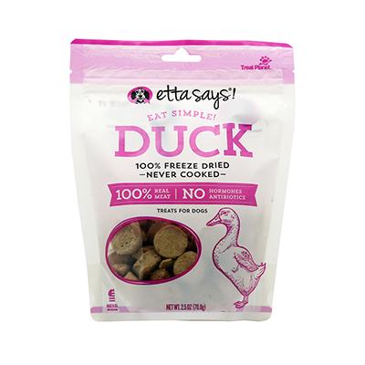 Etta Says! Freeze Dried Duck Meat Dog Treat 2.5oz Click for larger image Etta Says! Freeze Dried Duck Meat Dog Treat 2.5oz Click for larger image