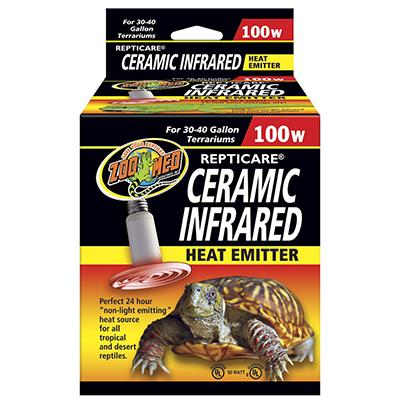 ReptiCare Ceramic Infrared Heat Emitter 100w for Terrariums Click for larger image ReptiCare Ceramic Infrared Heat Emitter 100w for Terrariums Click for larger image