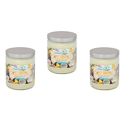 Pet Odor Pina Colada Candle 3-Pack Click for larger image Pet Odor Pina Colada Candle 3-Pack Click for larger image