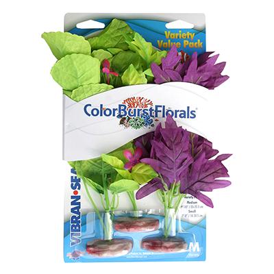 Colorburst Assortment III Medium Silk Aquarium Plant 3 Pack Click for larger image