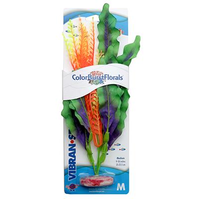 Colorburst Waffle Leaf Medium Silk Aquarium Plant Click for larger image