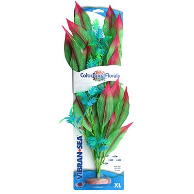 Colorburst Amazon Sword XLarge Silk Aquarium Plant Click for larger image