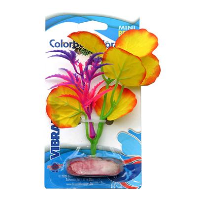 Colorburst Yellow Lily Leaf Mini Betta Silk Aquarium Plant Click for larger image