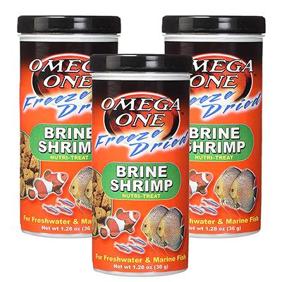 Omega One Freeze-Dried Brine Shrimp 1.28 ounce 3 Pack Click for larger image Omega One Freeze-Dried Brine Shrimp 1.28 ounce 3 Pack Click for larger image