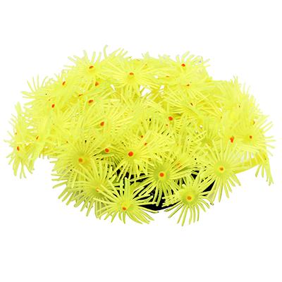 Yellow Clavularia Coral Aquarium Ornament 4-inch Click for larger image