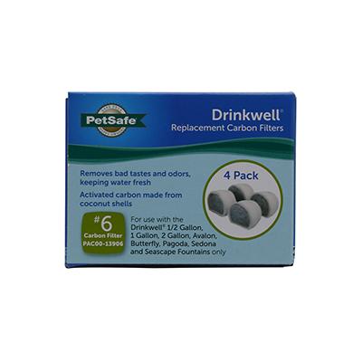 Drinkwell Fountain Charcoal Filters 4 pack Click for larger image
