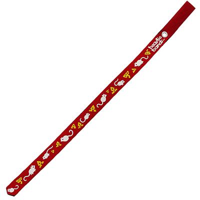 Beastie Band Cat Collar Mice and Cheese (Red) Click for larger image