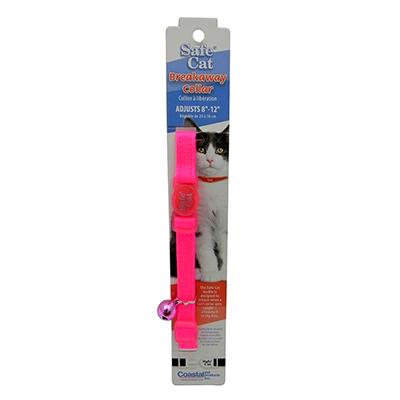Nylon Cat Collar Breakaway Neon Pink Click for larger image