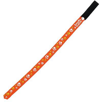Beastie Band Cat Collar Paw Prints (Orange) Click for larger image
