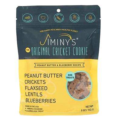 Jiminy's Peanut Butter Blueberry Dog Cookies 5oz Click for larger image