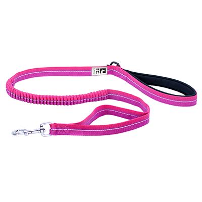 Bungee Mulberry Pink Traffic Leash for Dogs 4Ft x 1-inch Click for larger image