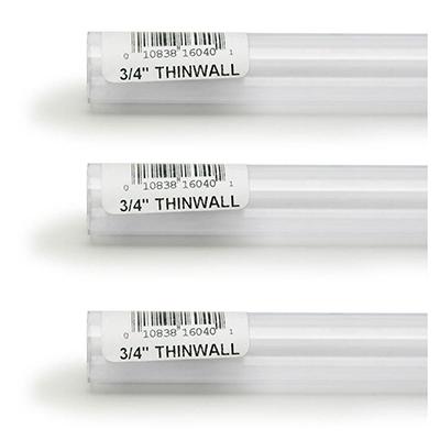 Rigid Plastic Tubing 3/4-in outer diameter, 3 ft length 3pk Click for larger image Rigid Plastic Tubing 3/4-in outer diameter, 3 ft length 3pk Click for larger image