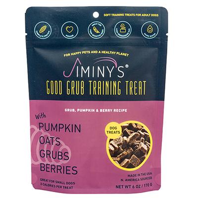 Jiminy's Pumpkin Grub Berry Dog Training Treats 6oz Click for larger image