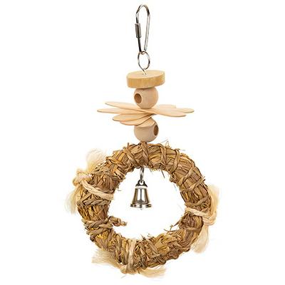 Natural Crown Small Bird Toy made from Natural Materials Click for larger image