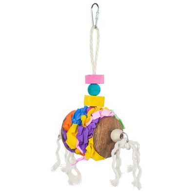 Accordian Crinkle Small Physical and Mental Bird Toy Click for larger image