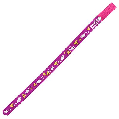 Beastie Band Cat Collar Mice and Cheese (Magenta) Click for larger image