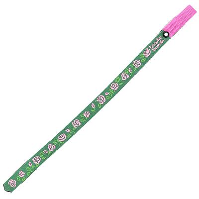 Beastie Band Cat Collar Pink Roses (Green) Click for larger image