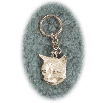 Pewter Key Chain I Love Cats Click for larger image