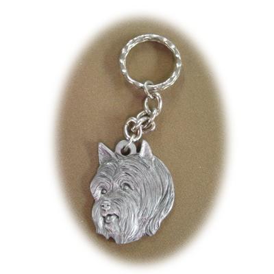 Pewter Key Chain I Love My Silky Terrier