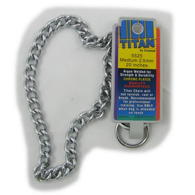 Coastal Titan Chrome Steel Dog Choke Chain Medium 20 inch Click for larger image