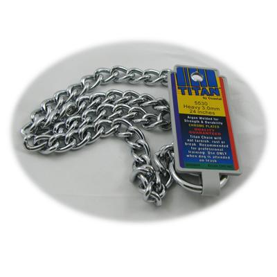 Coastal Titan Chrome Steel Dog Choke Chain Heavy 24 inch Click for larger image Coastal Titan Chrome Steel Dog Choke Chain Heavy 24 inch Click for larger image