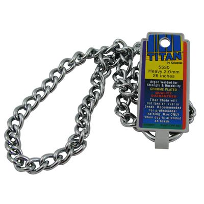 Coastal Titan Chrome Steel Dog Choke Chain Heavy 26 inch Click for larger image