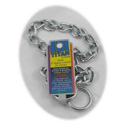 Coastal Titan Chrome Steel Dog Choke Chain XHeavy 20 inch Click for larger image Coastal Titan Chrome Steel Dog Choke Chain XHeavy 20 inch Click for larger image