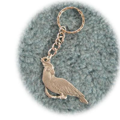 Pewter Key Chain I Love Cockatoos