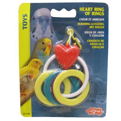 LivingWorld Heart Ring of Rings Bird Toy LivingWorld Heart Ring of Rings Bird Toy
