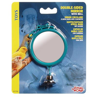 Mirror with Bell Bird Toy Small Round 2.5-inch Click for larger image Mirror with Bell Bird Toy Small Round 2.5-inch Click for larger image