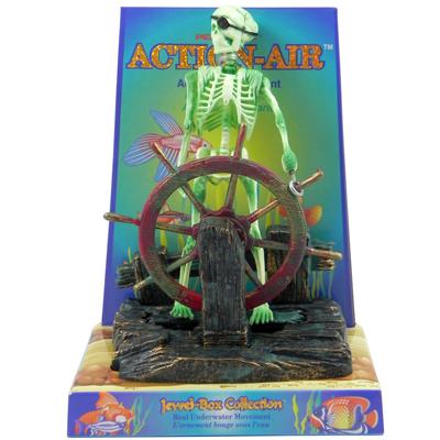 Penn Plax Action Skeleton at wheel Aquarium Ornament Penn Plax Action Skeleton at wheel Aquarium Ornament