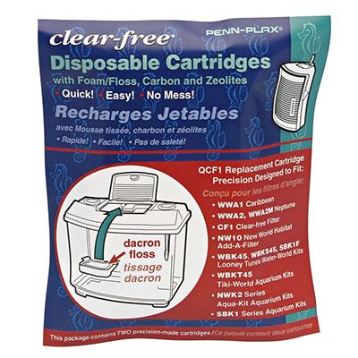 Penn Plax Clear Free Filter Cartridges 2 Pack Click for larger image