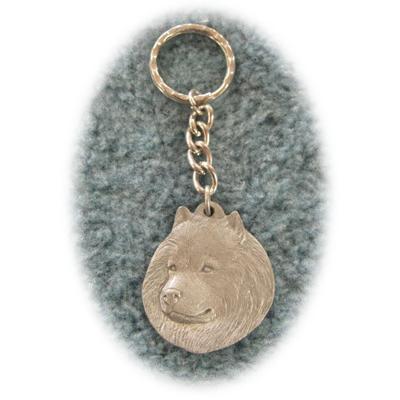 Pewter Key Chain I Love My Spitz