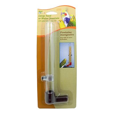 Glass Tube Bird Cage Waterer 8 inch Click for larger image