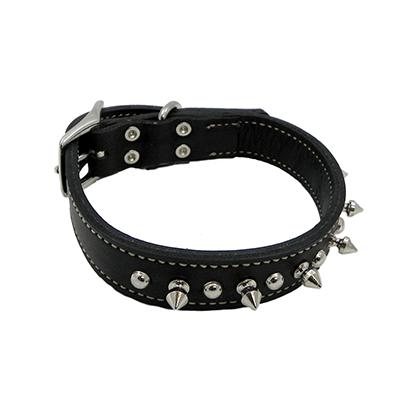 Spiked Dog Collar Black 20 x 1 inch Click for larger image