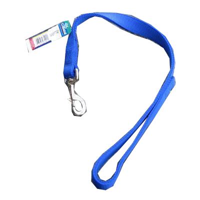 Nylon Dog Traffic Leash 1-inch x 2 foot Blue Click for larger image