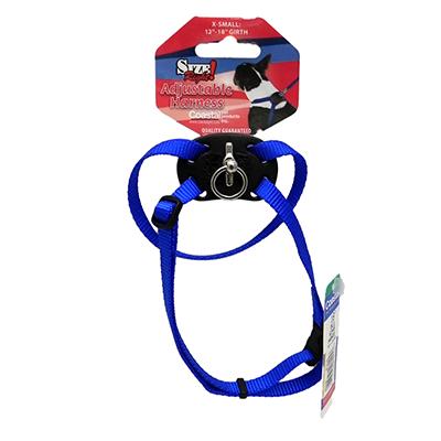 Nylon Dog Harness Size Right XSmall Blue Nylon Dog Harness Size Right XSmall Blue