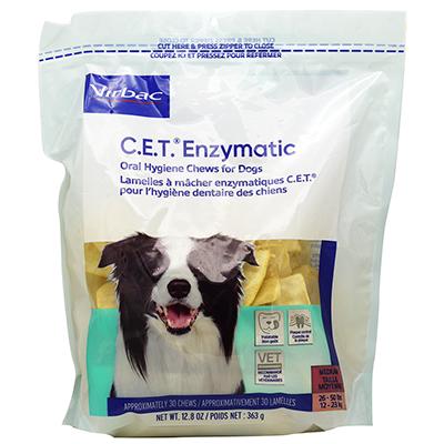 Virbac C.E.T. Dental Chews For Dogs Medium 30 Count Click for larger image Virbac C.E.T. Dental Chews For Dogs Medium 30 Count Click for larger image