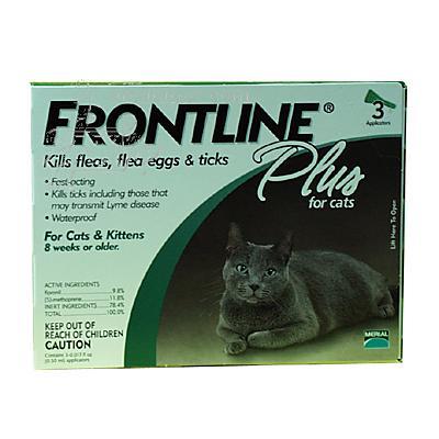 Frontline PLUS Cat 3-pack Flea and Tick Treatment Click for larger image