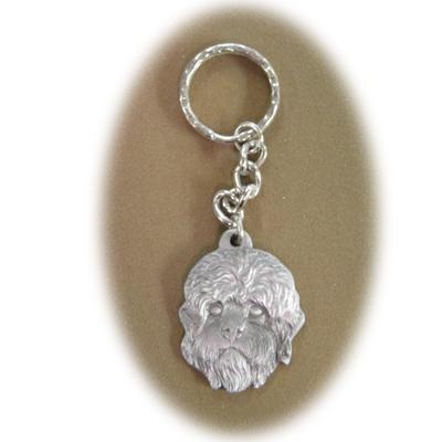 Pewter Key Chain I Love My Dandie Dinmont Terrier