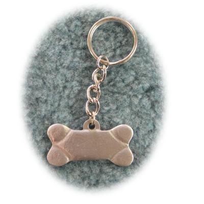 Pewter Key Chain Dog Bone I Love My Mutt