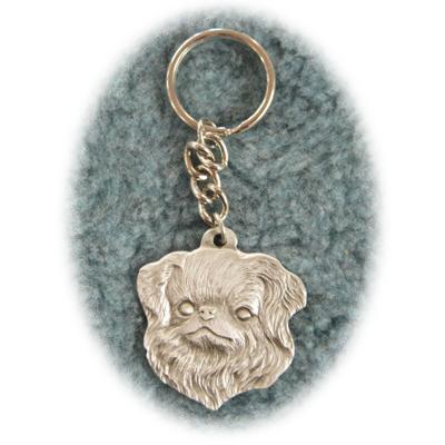 Pewter Key Chain I Love My Japanese Chin