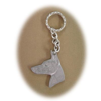 Pewter Key Chain I Love My Manchester Terrier