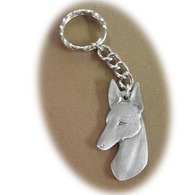 Pewter Key Chain I Love My Pharoah Hound