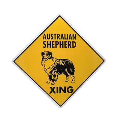 Sign Australian Shepherd Xing 12 x 12 inch Aluminum Click for larger image Sign Australian Shepherd Xing 12 x 12 inch Aluminum Click for larger image