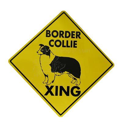 Sign Border Collie Xing 12 x 12 inch Aluminum Sign Border Collie Xing 12 x 12 inch Aluminum